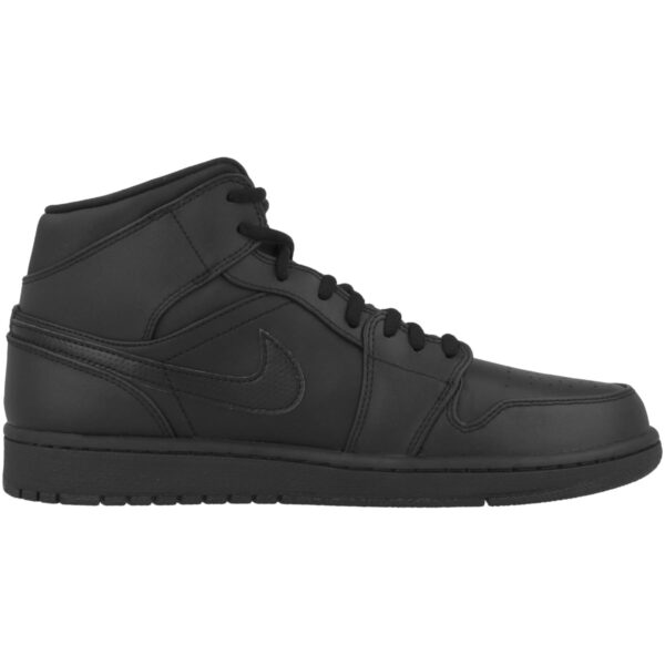 Nike Homme Air Jordan 1 Mid Chaussures de Basketball, Black/Black/Black 034 – Image 3