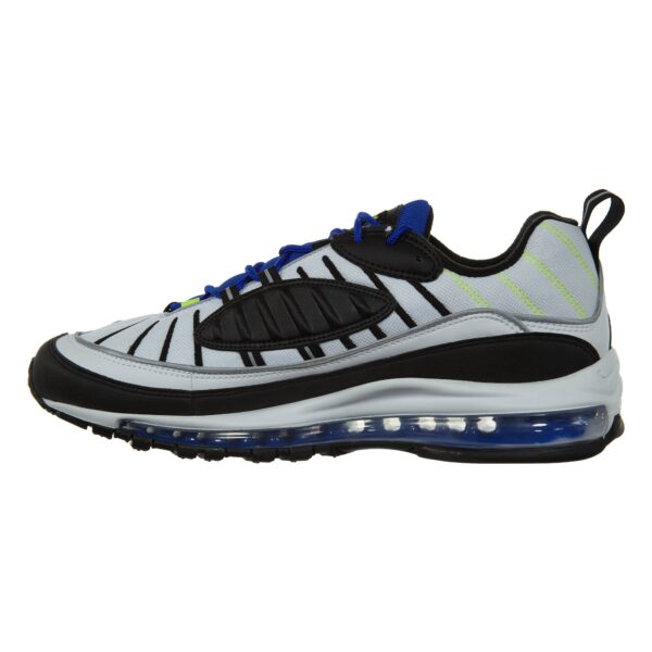 Nike Homme Air Max 98 Chaussure de Course, Blanco/Negro/Racer Blue/Voltio – Image 5