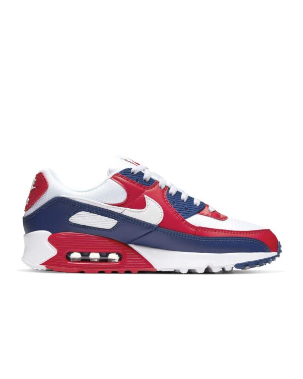 Nike Air Max 90 Hommes Chaussures De Course Casual Cw5456-100, Bleu (Blanc/blanc/rouge profond) – Image 8