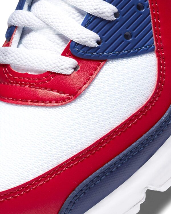 Nike Air Max 90 Hommes Chaussures De Course Casual Cw5456-100, Bleu (Blanc/blanc/rouge profond) – Image 2